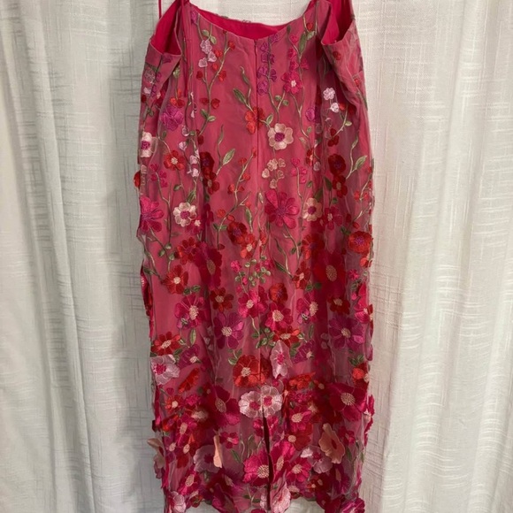 Showpo Pink Floral Embroidered Midi Dress - Picture 2 of 5